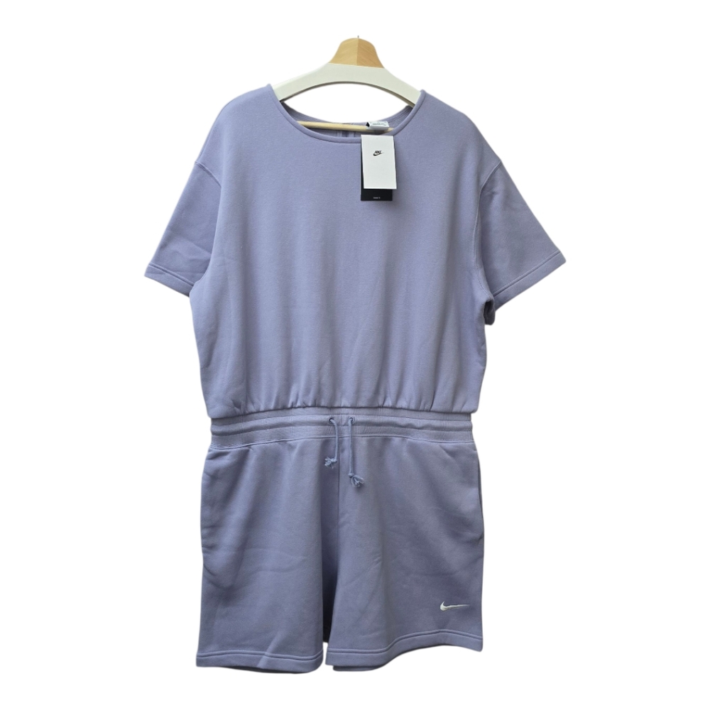 Nike Phoenix Fleece Lavender Short Sleeve Romper